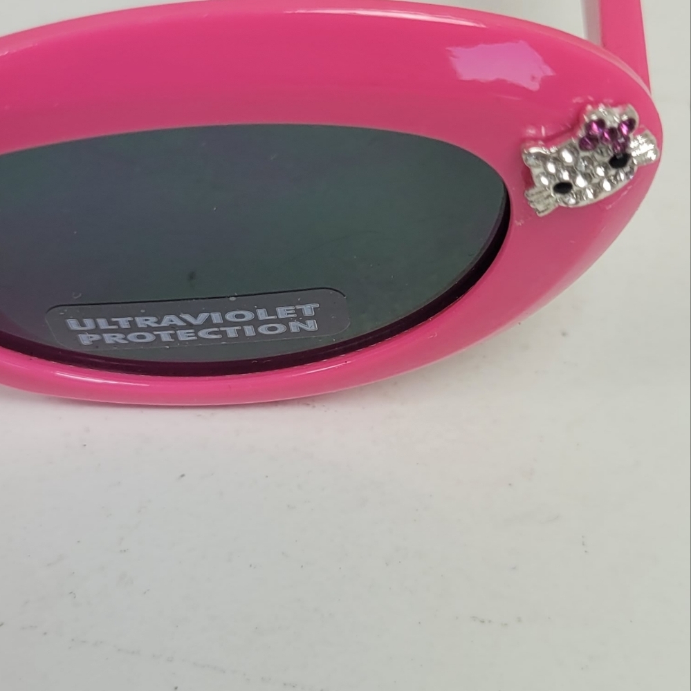 Pink Oval Hello Kitty Sunglasses with Rhinestone Accents - Picture 4 of 10